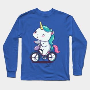 Unicorn on Bike Long Sleeve T-Shirt